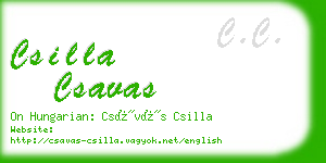 csilla csavas business card